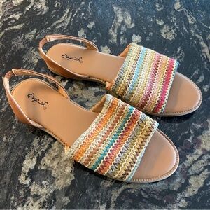 Like New - Qupid Woven Multi Color Slide